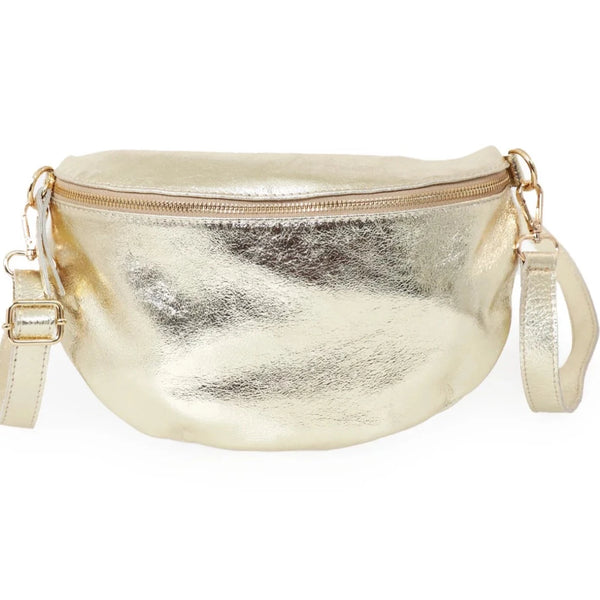Metallic gold 2025 crossbody bag