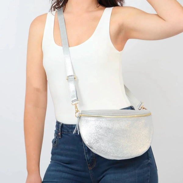 Metallic sales waist bag