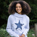 Navy Star Cowl Neck Sweatshirt