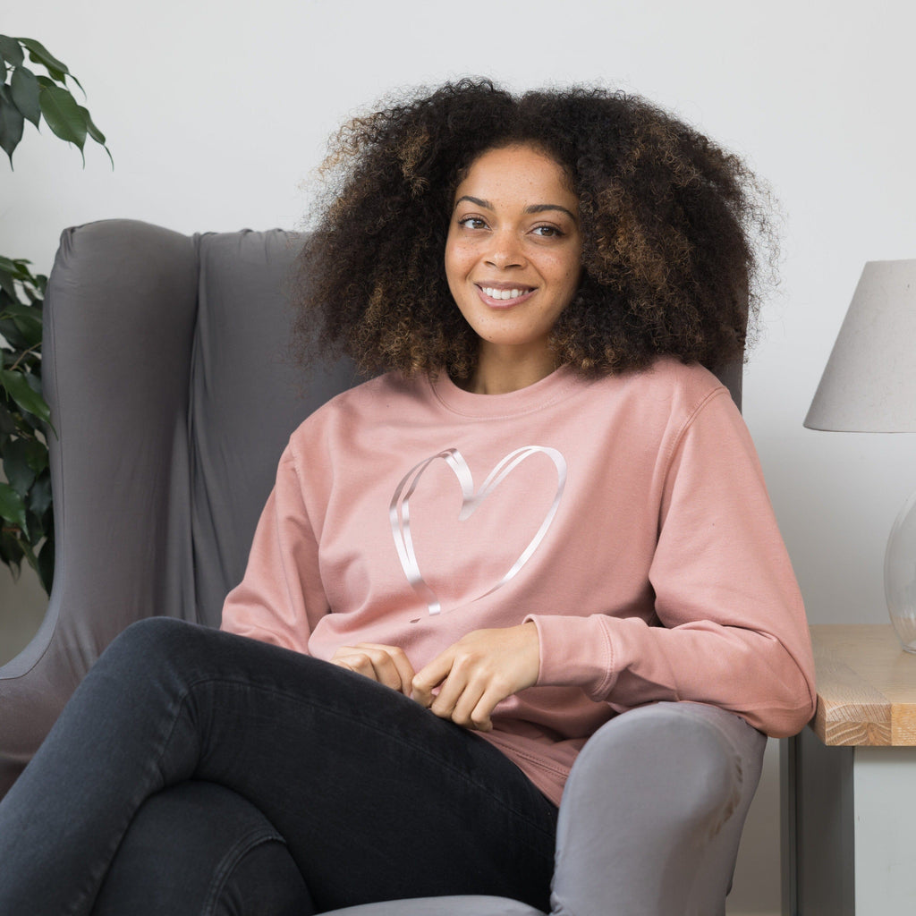 Rose Gold Heart Sweatshirt