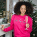 Bright Pink Fa La La La Ladies Christmas Jumper