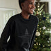 Ladies Black Glitter Star Sweatshirt