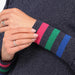 Navy Blue Balloon Rainbow Sleeve Wool Blend Jumper