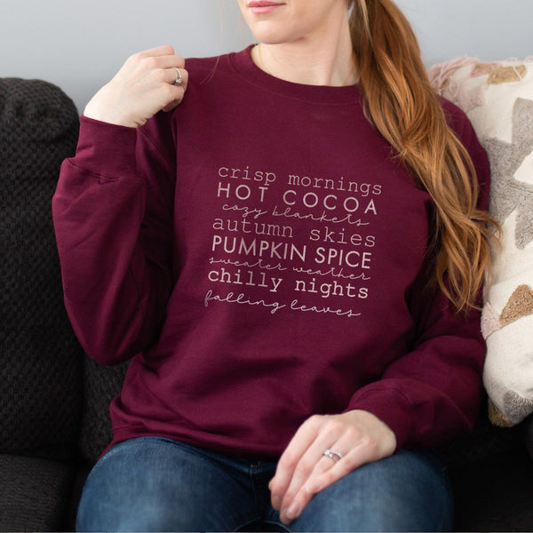 Metallic Autumn Days Ladies Sweatshirt