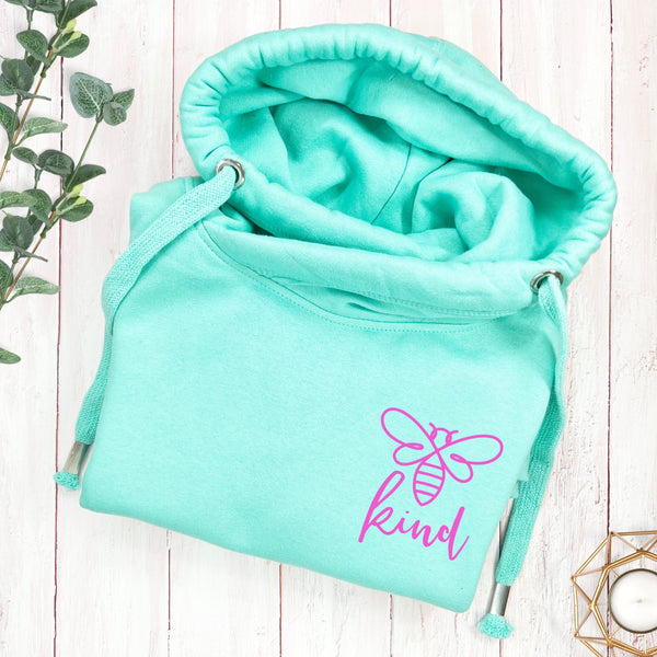 Bumble Bee Kind Peppermint Cowl Neck Hoodie