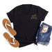 Good Vibes in Gold V-Neck T-Shirt