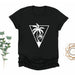 Tropical Monochrome Palm Tree Ladies T Shirt - BOYFRIEND FIT