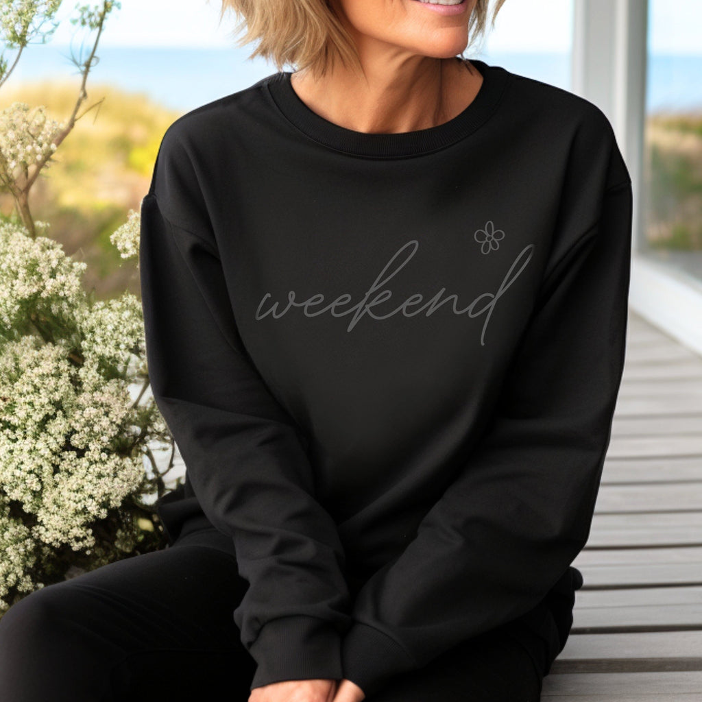 Weekend Ladies Black Sweatshirt