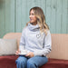 Leopard Heart Cowl Neck Hoodie Sweatshirt