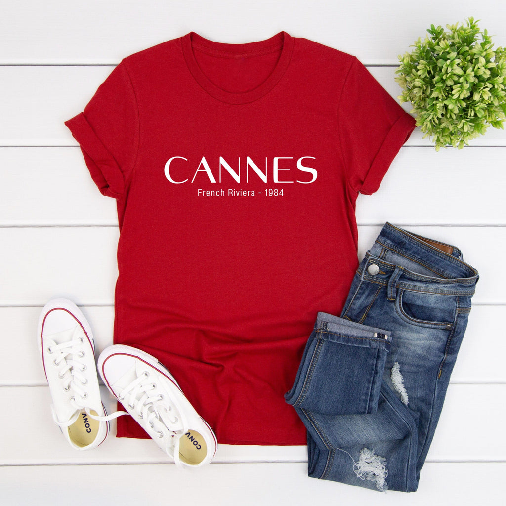 Cannes Ladies Red T-Shirt - Express Delivery Available At Betty Bramble