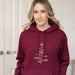Ladies Rose Gold Christmas Tree Hoodie