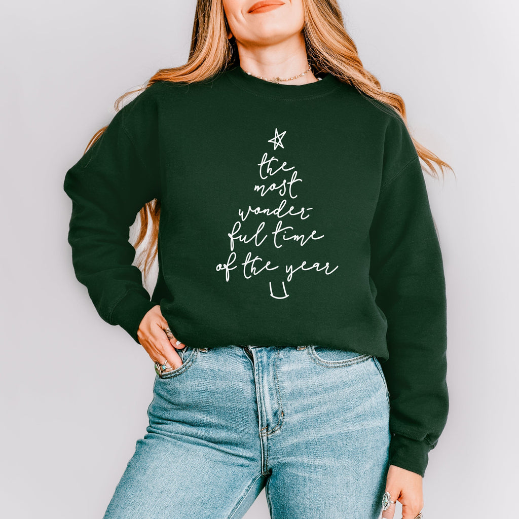 The Most Wonderful Time Green Sweatshirt - Express Delivery Available At Betty Bramble