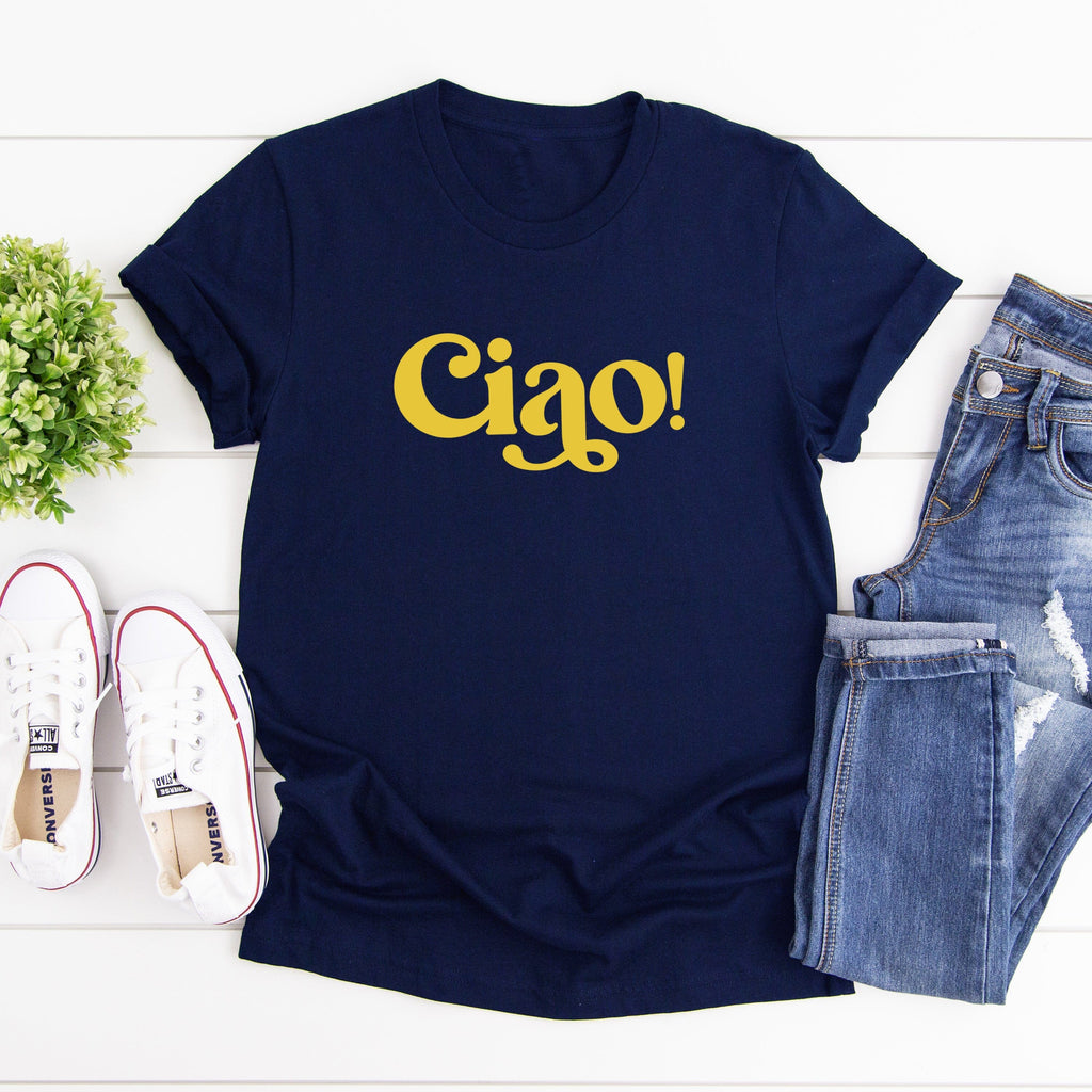 Ciao Ladies Navy T-Shirt - Express Delivery Available At Betty Bramble