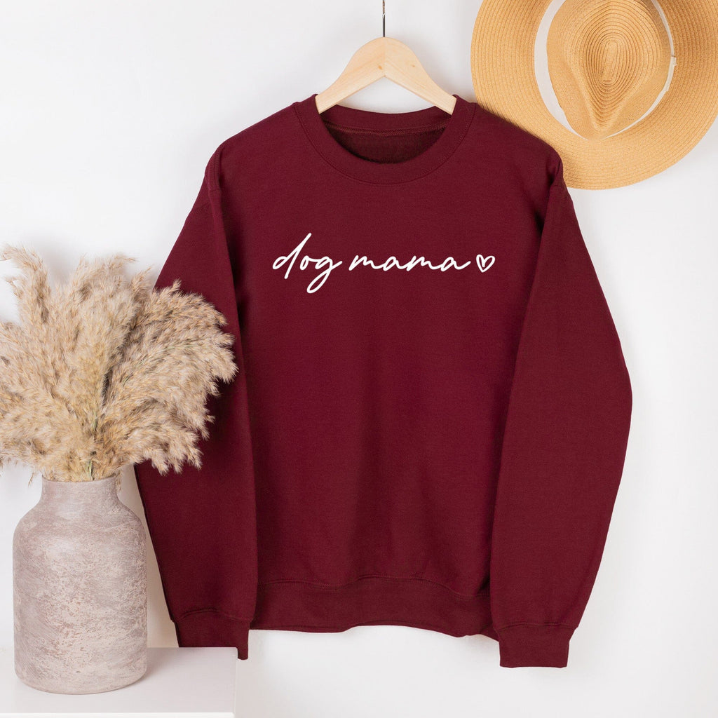 Dog Mama Sweatshirt in Plum - Express Delivery Available At Betty Bramble