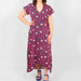 Fuschia Pink Leopard and Star Midi Wrap Dress