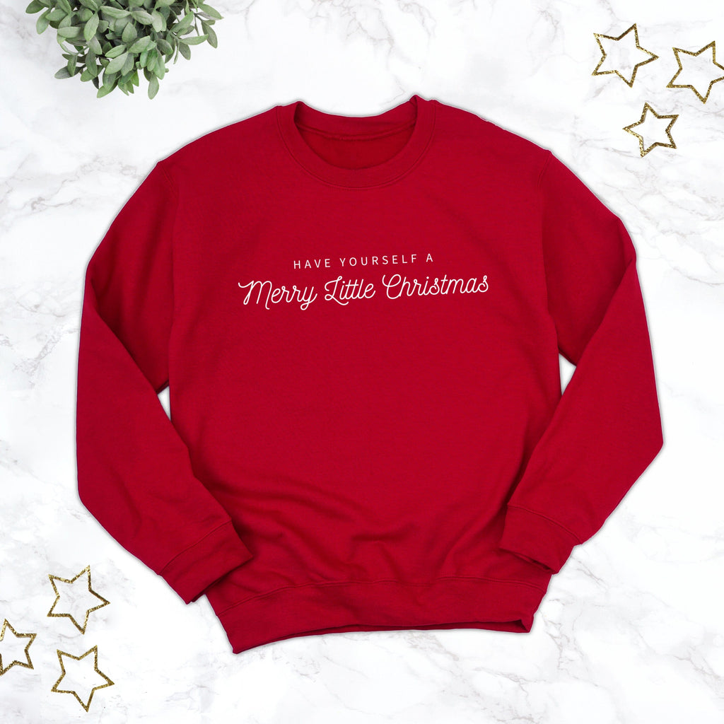 Merry Little Christmas Red Sweatshirt - Express Delivery Available At Betty Bramble