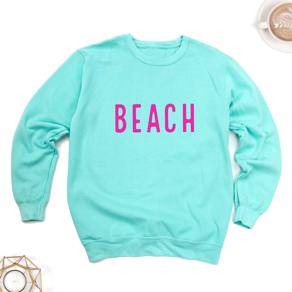 SMALL - Beach Peppermint Ladies Sweatshirt - SECONDS - Express Delivery Available At Betty Bramble