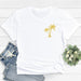 Tropical Gold Palm Tree Ladies T Shirt