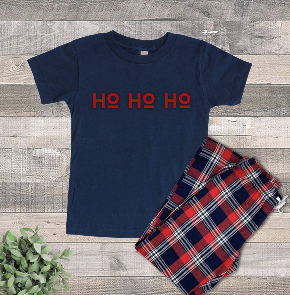 Children's Ho Ho Ho Christmas Pyjamas - Express Delivery Available At Betty Bramble