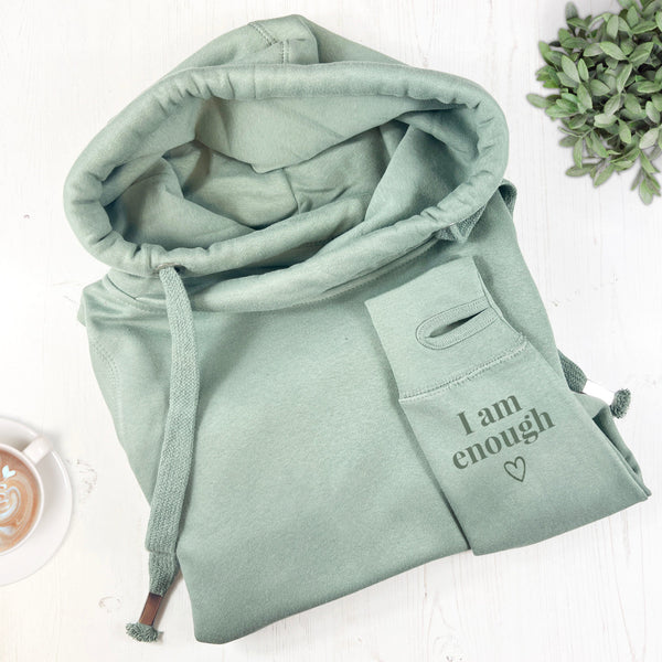 I am Enough Luxe Cowl Neck Hoodie