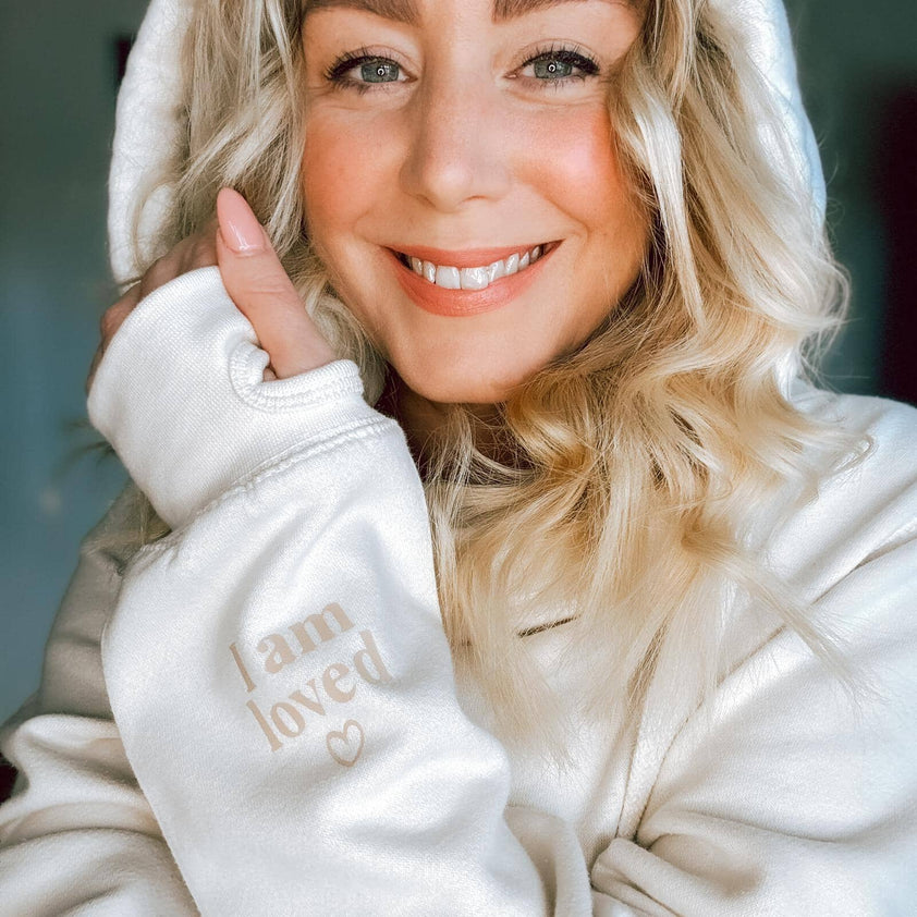 I am Loved Luxe Cowl Neck Hoodie Betty Bramble