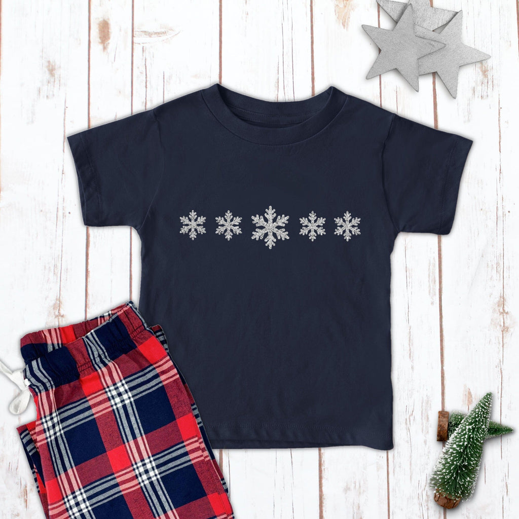 Children's Glitter Snowflake Christmas Pyjamas - Express Delivery Available At Betty Bramble