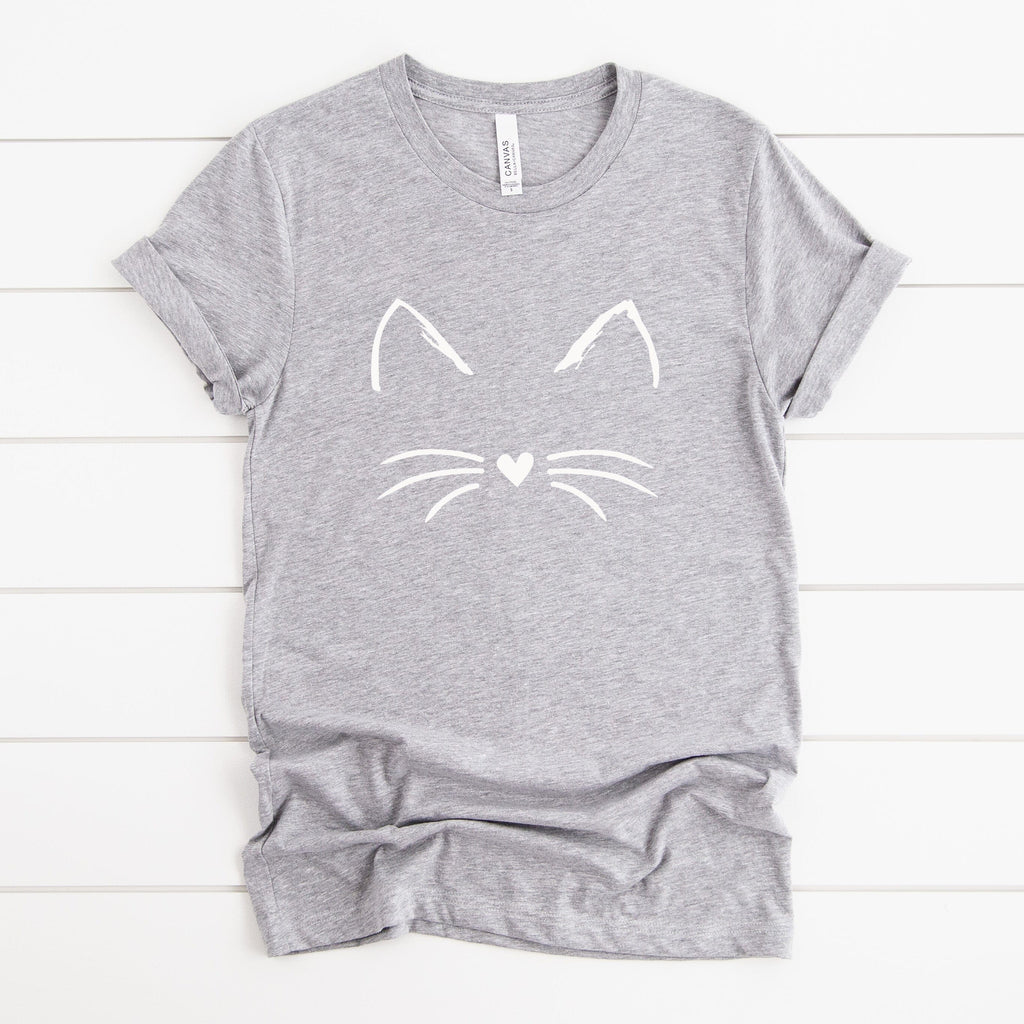 Kitty Cat Face Cat Lovers Ladies T-Shirt