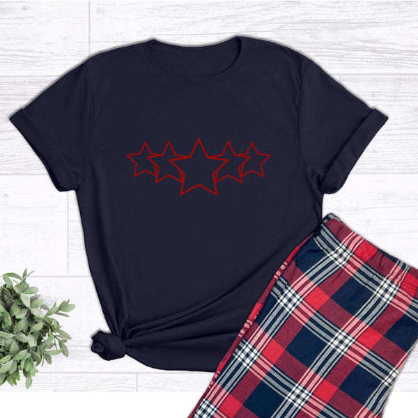 Ladies Christmas Pyjamas with Red Stargazer