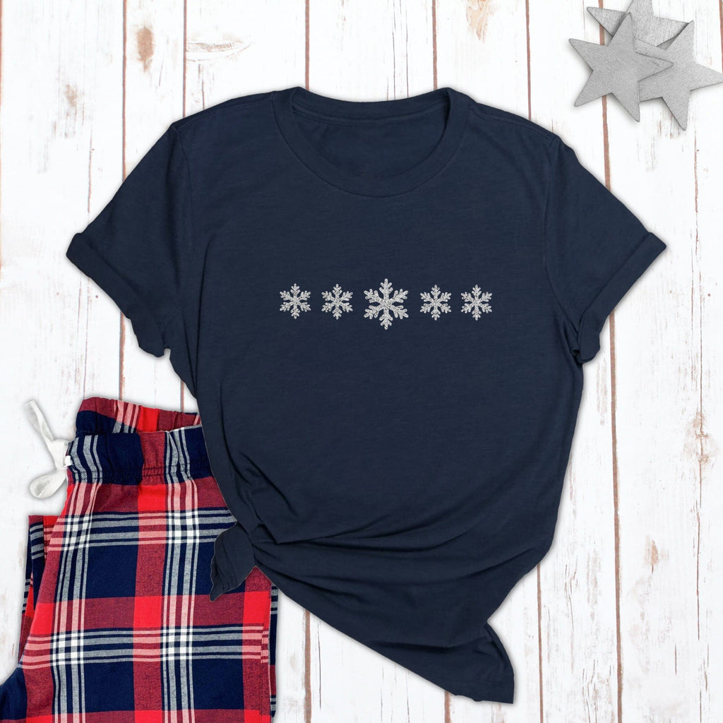 Ladies Glitter Snowflake Pyjamas - Express Delivery Available At Betty Bramble