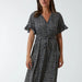 Leopard Cross Over Midi Dress