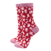 Pink and Red Women's Glitter Leopard Print Socks