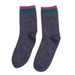 Rainbow Striped Cuff Glitter Socks