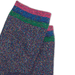 Rainbow Striped Cuff Glitter Socks