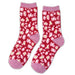 Pink and Red Women's Glitter Leopard Print Socks