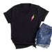Gold and Pink Mini Lightning Bolt V-Neck T-Shirt