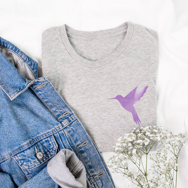 Lilac Hummingbird Ladies T Shirt