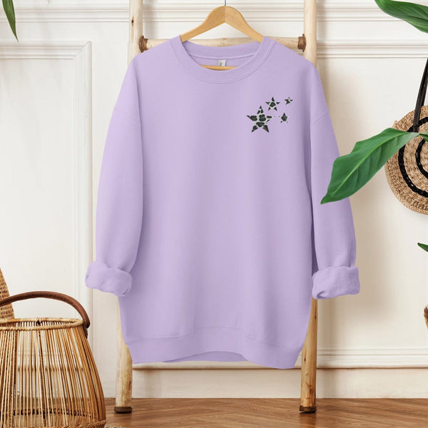 Leopard Scattered Stars Lilac Sweatshirt