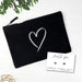 Glitter Heart Make-Up Bag and Silver Earrings Set
