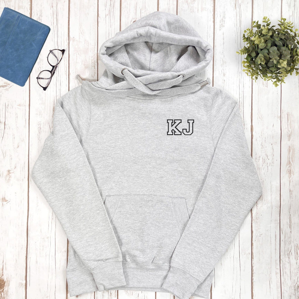 Men's Personalised Initials Cowl Neck Hoodie
