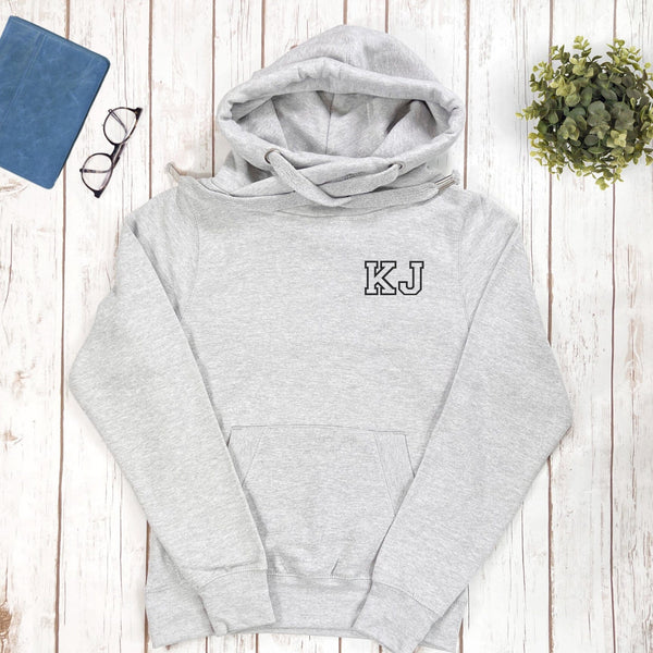 Men's Personalised Initials Cowl Neck Hoodie