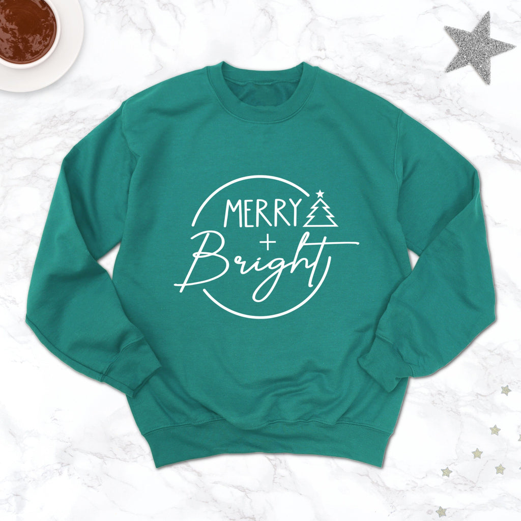 Merry and Bright Jade Sweatshirt - Express Delivery Available At Betty Bramble