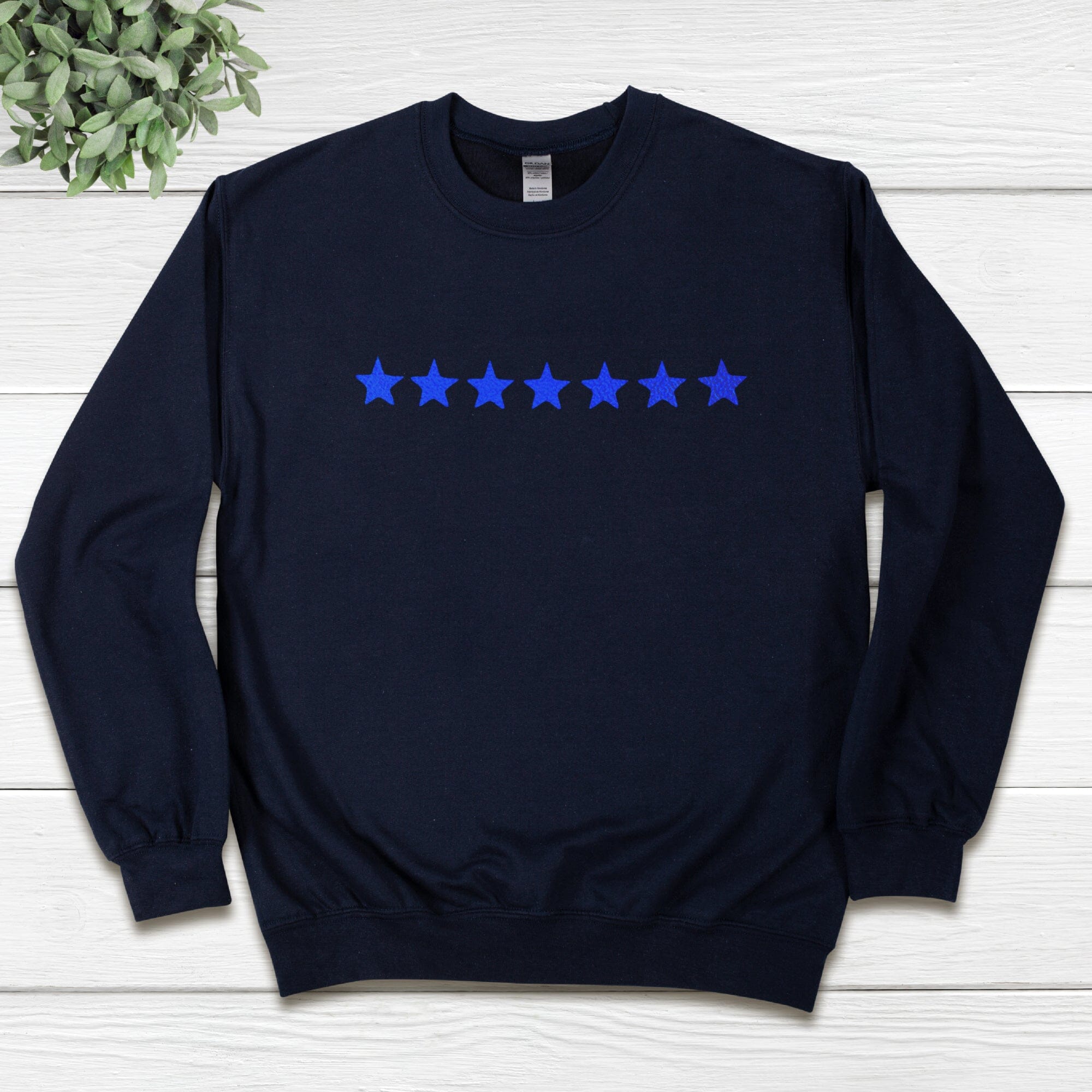 Blue sweatshirt with deals white stars
