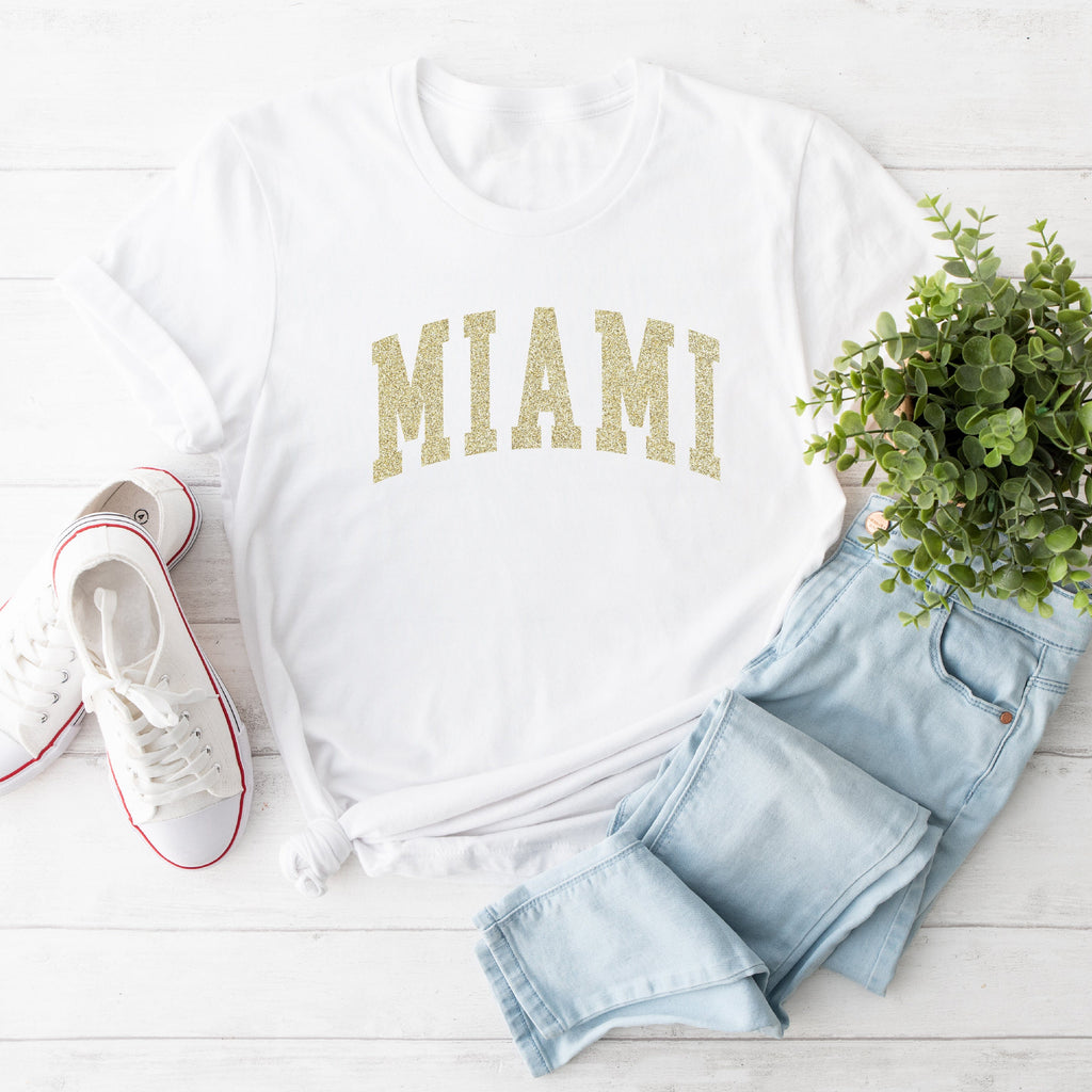 Miami Glitter Ladies T Shirt