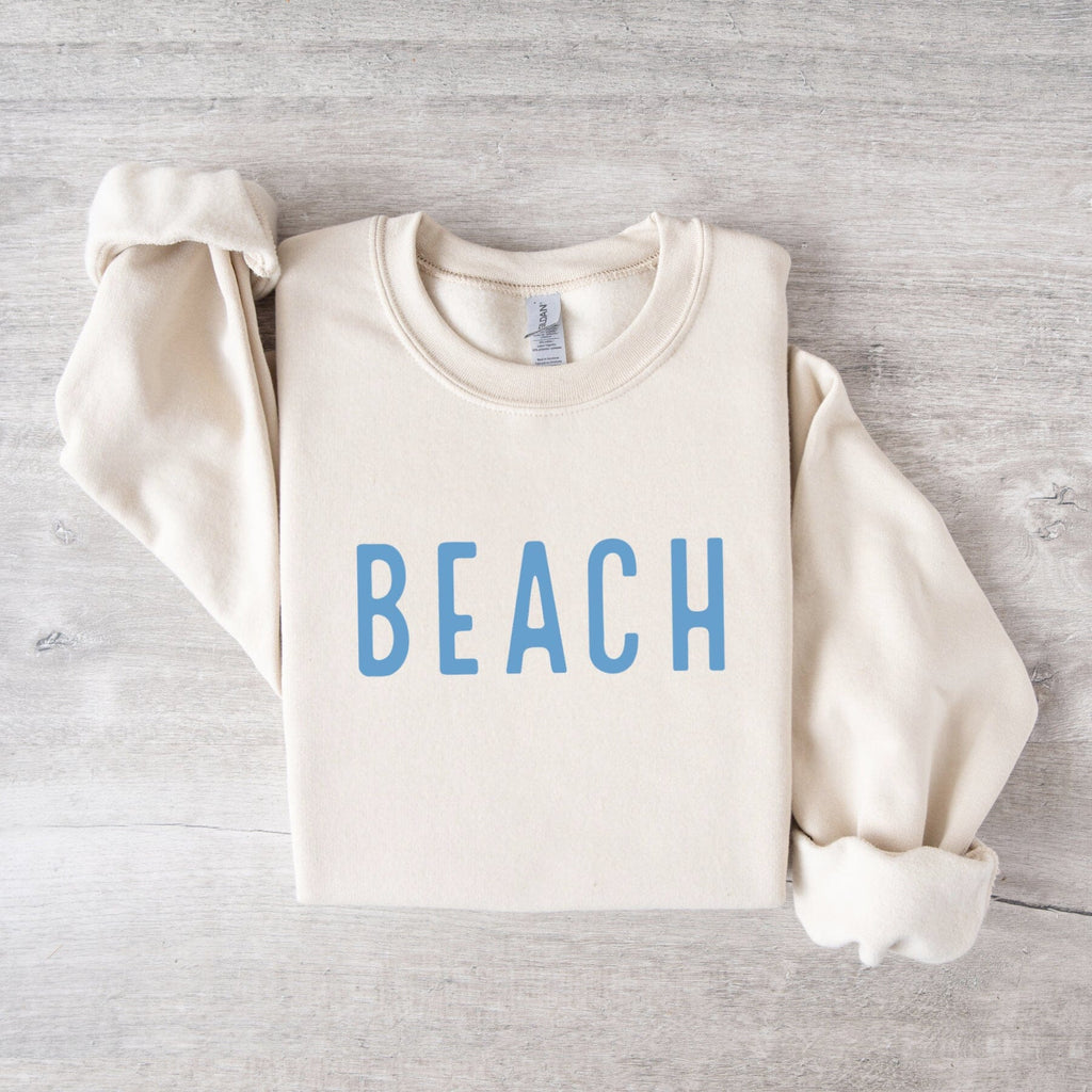 SMALL - Beach Vanilla Ladies Sweatshirt - SECONDS - Express Delivery Available At Betty Bramble