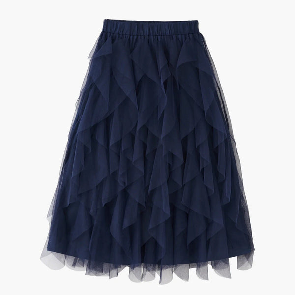 Navy Layered Tulle Skirt