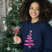 Neon Pink Christmas Tree Sweatshirt