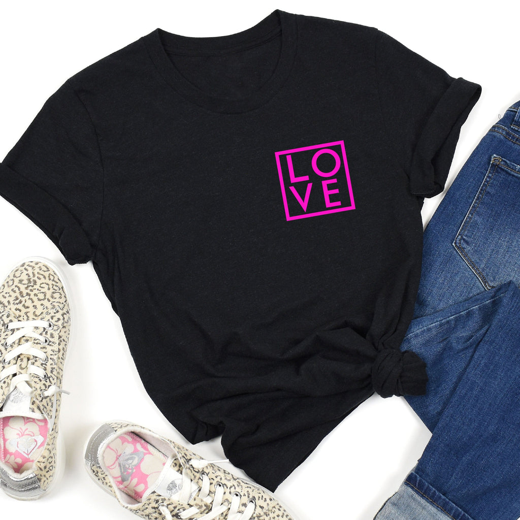 Neon Love Ladies T Shirt