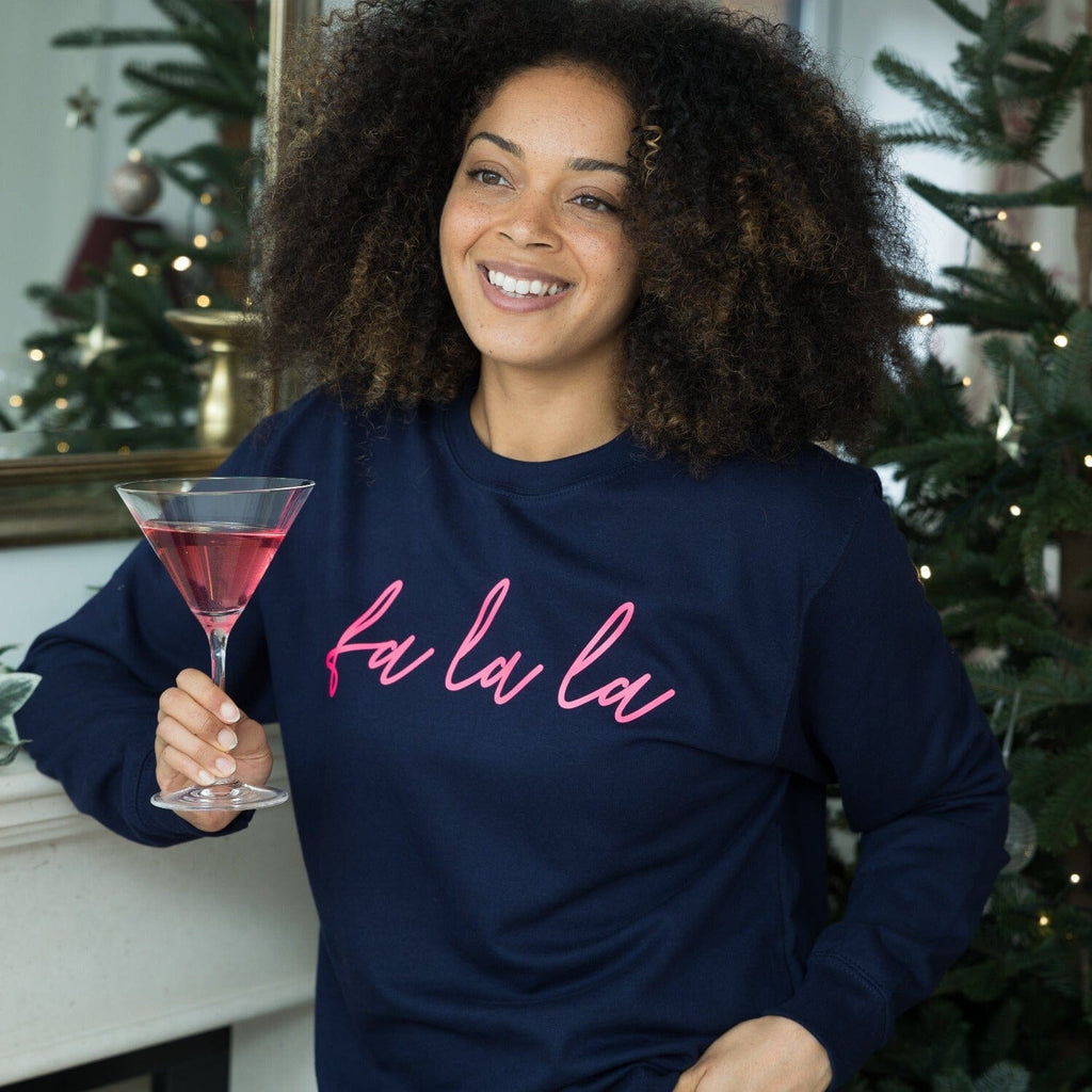 Neon Fa La La La Ladies Christmas Jumper