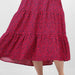 Bright Pink Leopard Print Tiered Dress