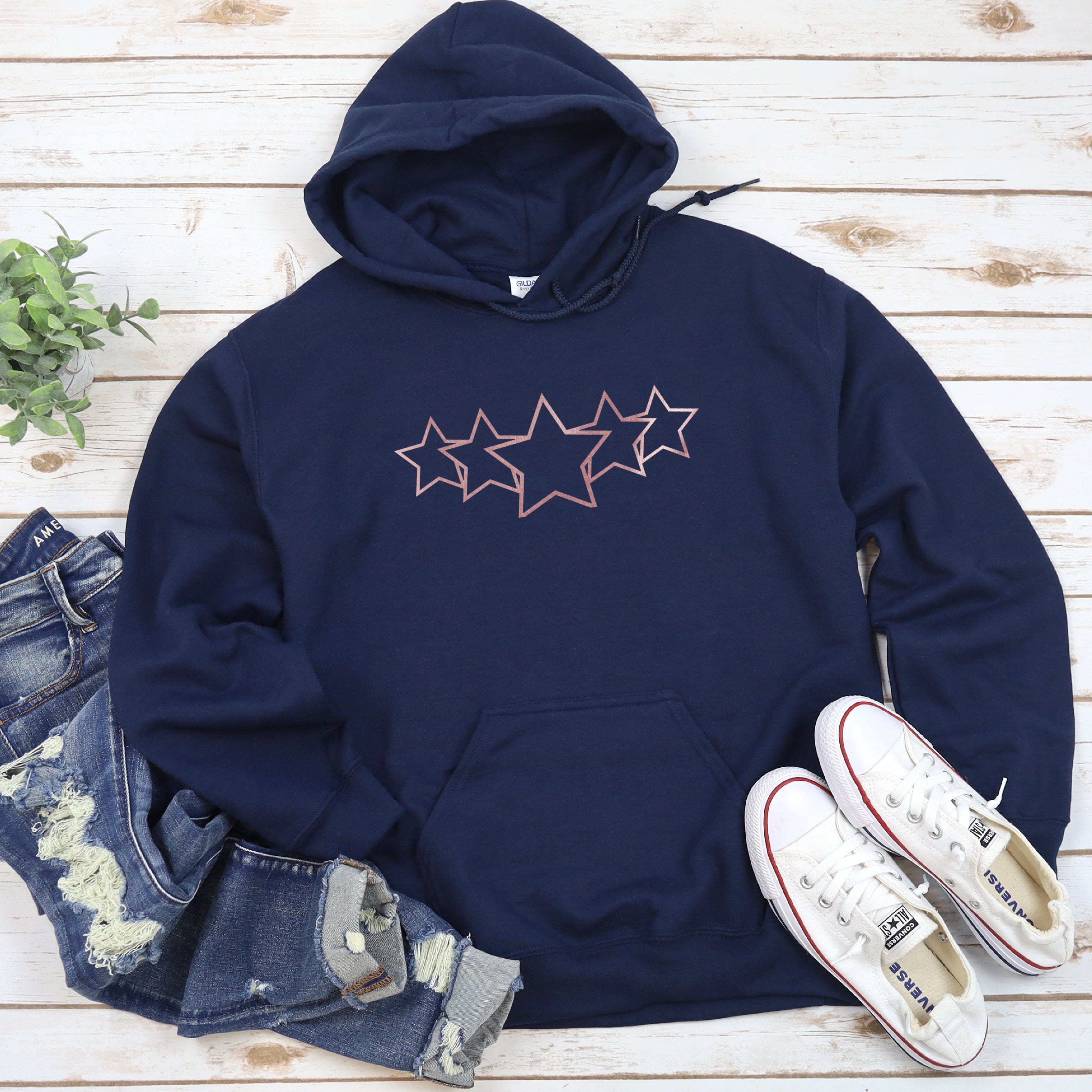 navy and gold hoodie